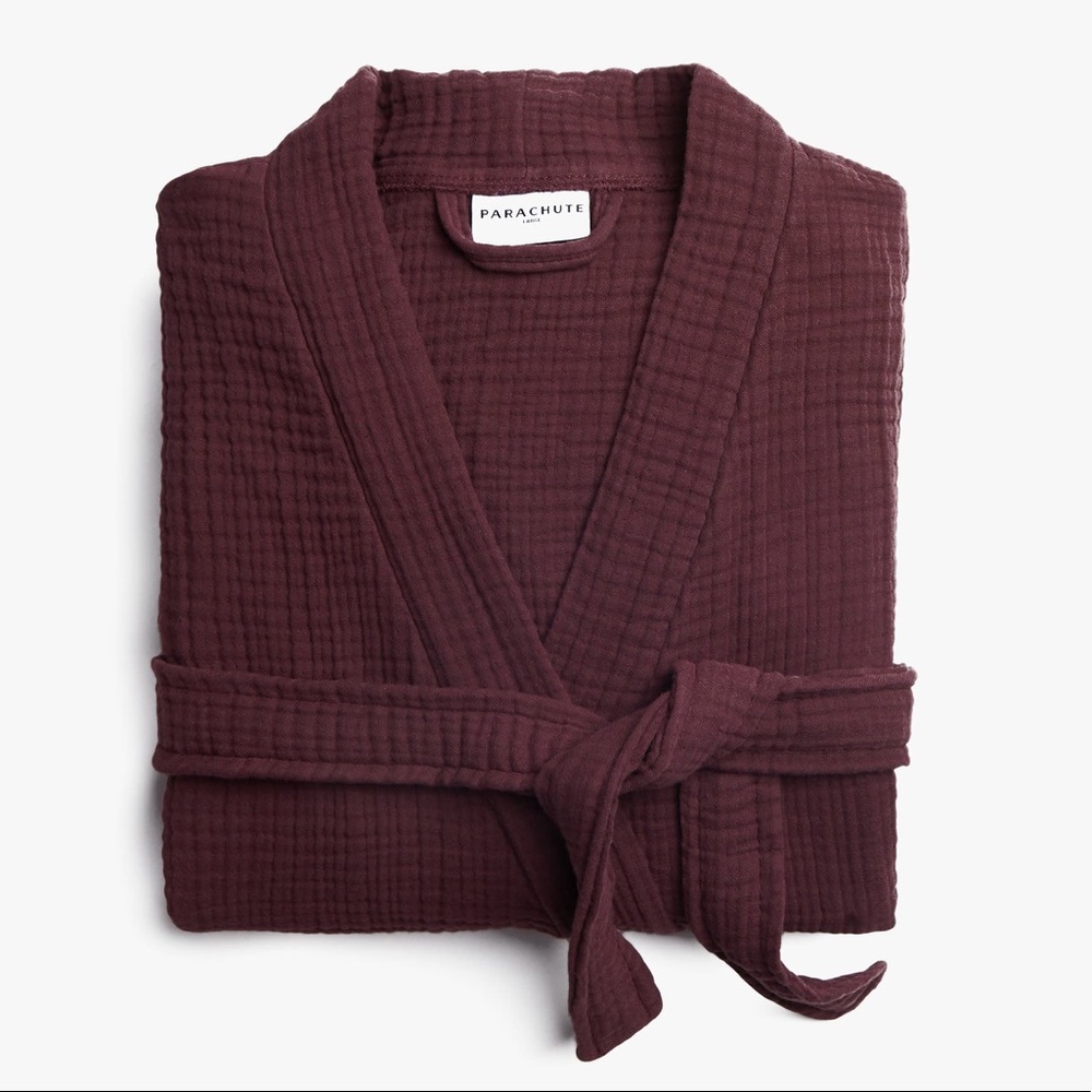 Parachute Burgundy Waffle Robe